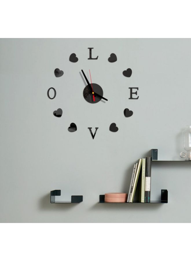 Beauenty DIY Love Themed Wall Clock Black 14x10x4cm - Image 3