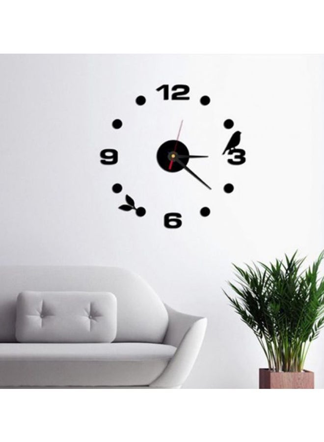Beauenty DIY Bean Sprouts And Bird Designed Wall Clock Black 43x43cm - Image 3