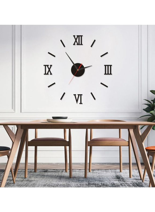 بيوينتي ساعة حائط بتصميم كلاسيكي بسيط بطابع أوروبي يمكنك تركيبها بنفسك أسود 15x10x4سم - Image 2