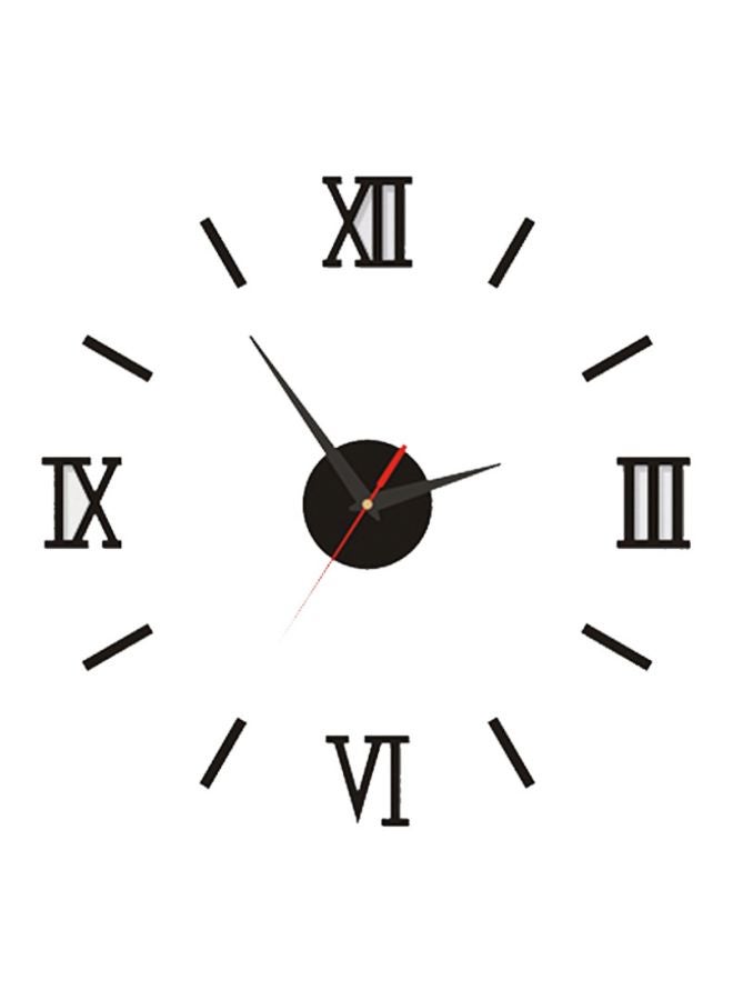 بيوينتي ساعة حائط بتصميم كلاسيكي بسيط بطابع أوروبي يمكنك تركيبها بنفسك أسود 15x10x4سم - Image 1