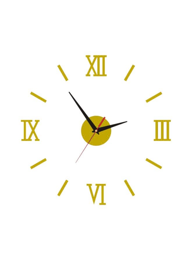 بيوينتي ساعة حائط بتصميم كلاسيكي بسيط بطابع أوروبي يمكنك تركيبها بنفسك ذهبي 15x10x4سم - Image 1