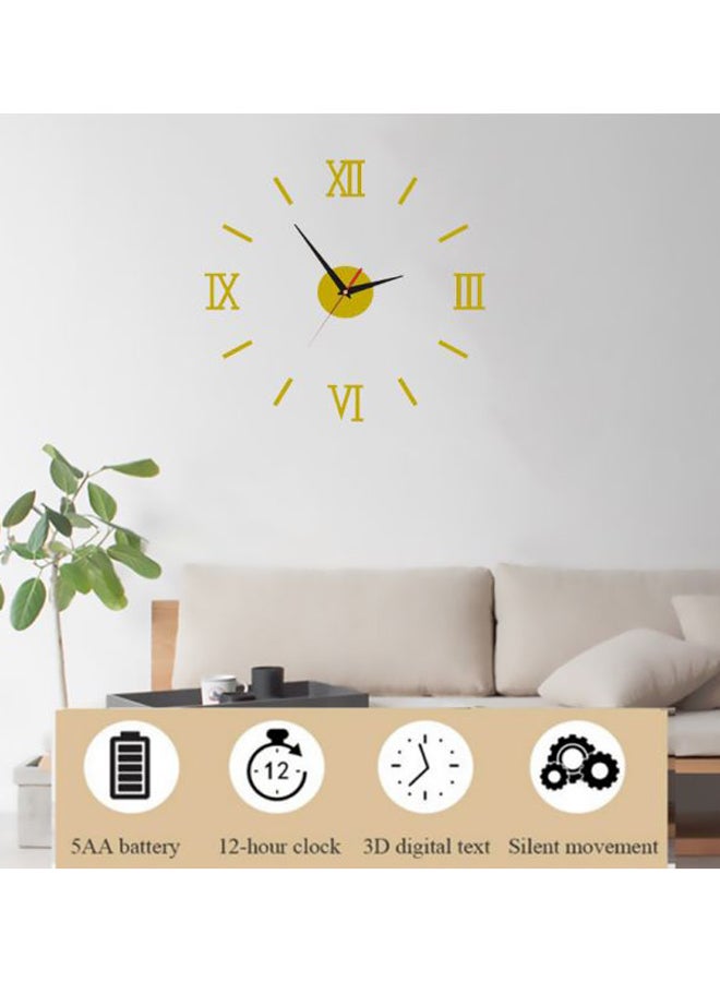 بيوينتي ساعة حائط بتصميم كلاسيكي بسيط بطابع أوروبي يمكنك تركيبها بنفسك ذهبي 15x10x4سم - Image 2