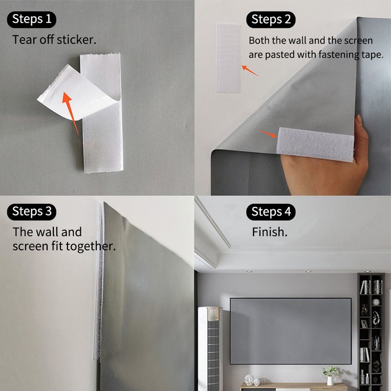 Generic - 120-Inch Portable Metal Projector Screen S3974-lan Grey - Image 1