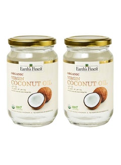 Organic Virgin Coconut Oil Cold-Pressed for Cooking, Hair, Body And Massage Pure And Unrefined 320ml Pack of 2
