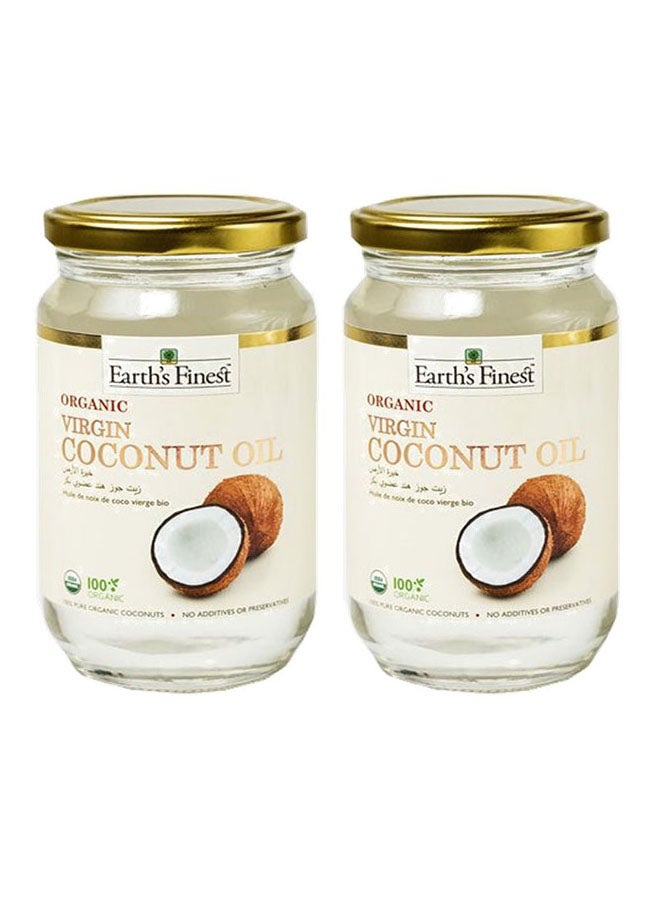 Earth`s Finest - Organic Virgin Coconut Oil Cold-Pressed for Cooking, Hair, Body And Massage Pure And Unrefined 320ml Pack of 2 - Image 1