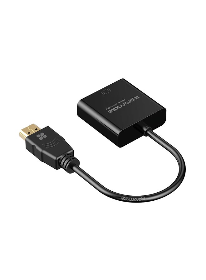 بروميت كابل محول من منفذ HDMI إلى VGA بدقة 1080P ذكر إلى أنثى لأجهزة الكمبيوتر ومشغلات DVD وأجهزة التلفزيون عالية الوضوح وأجهزة اللابتوب أسود  - Image 5