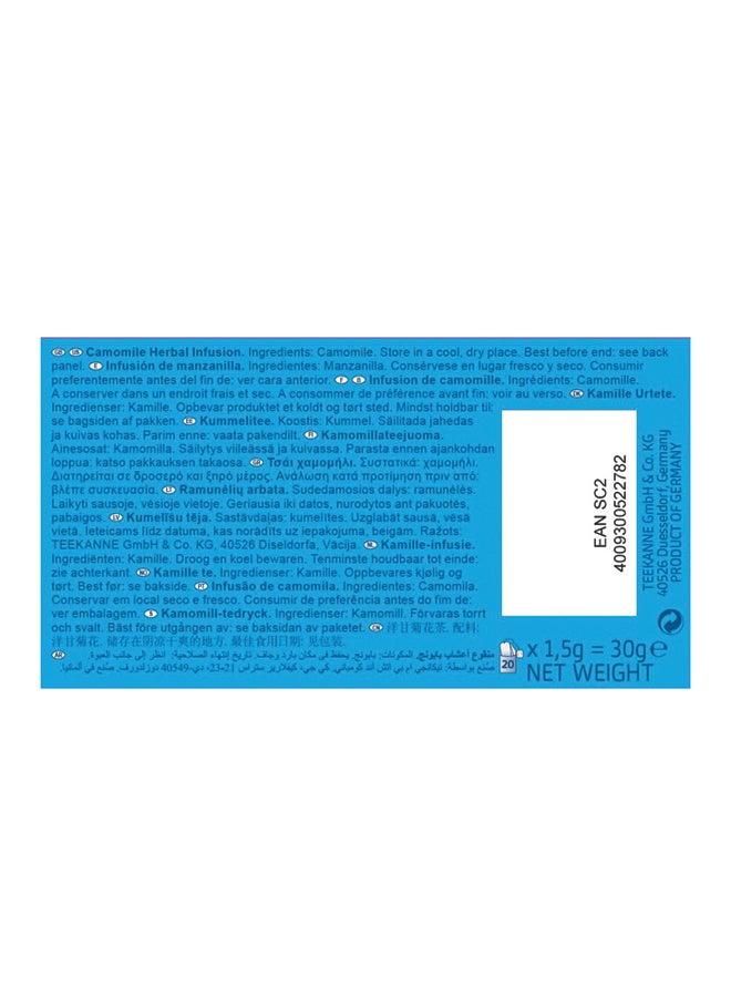 Teekanne Camomile Flower Pleasant And Mild Herbal Infusion Tea 20 Bags 30grams  - Image 3