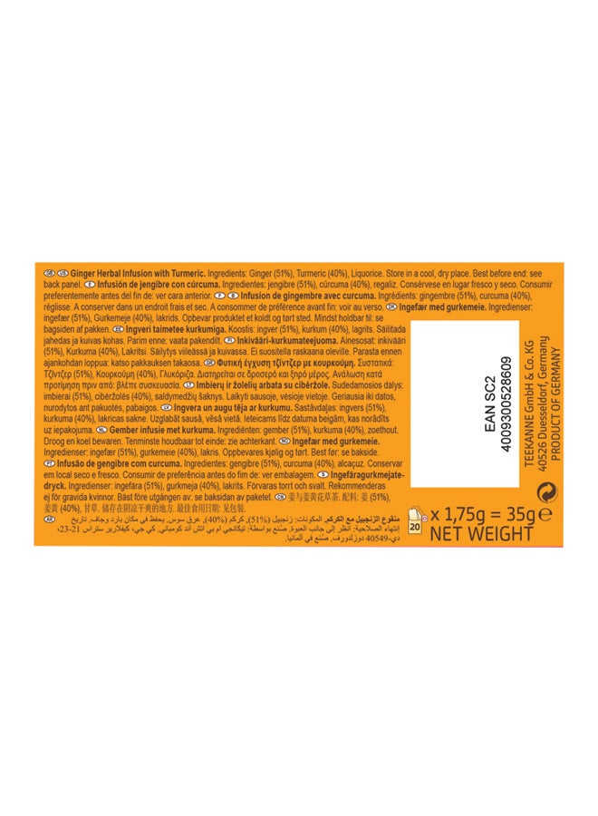 Teekanne Ginger Turmeric Tea, 20 Piece 1.75grams  - Image 3