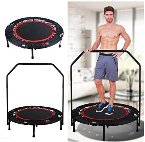 Generic Fitness Workout Mini Rebounder Trampoline with Adjustable Handrail 80 x 40cm  - Image 1