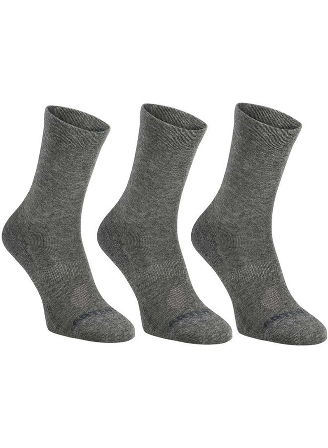DECATHLON - 3-Pieces High Tennis Socks Set grey - Image 1