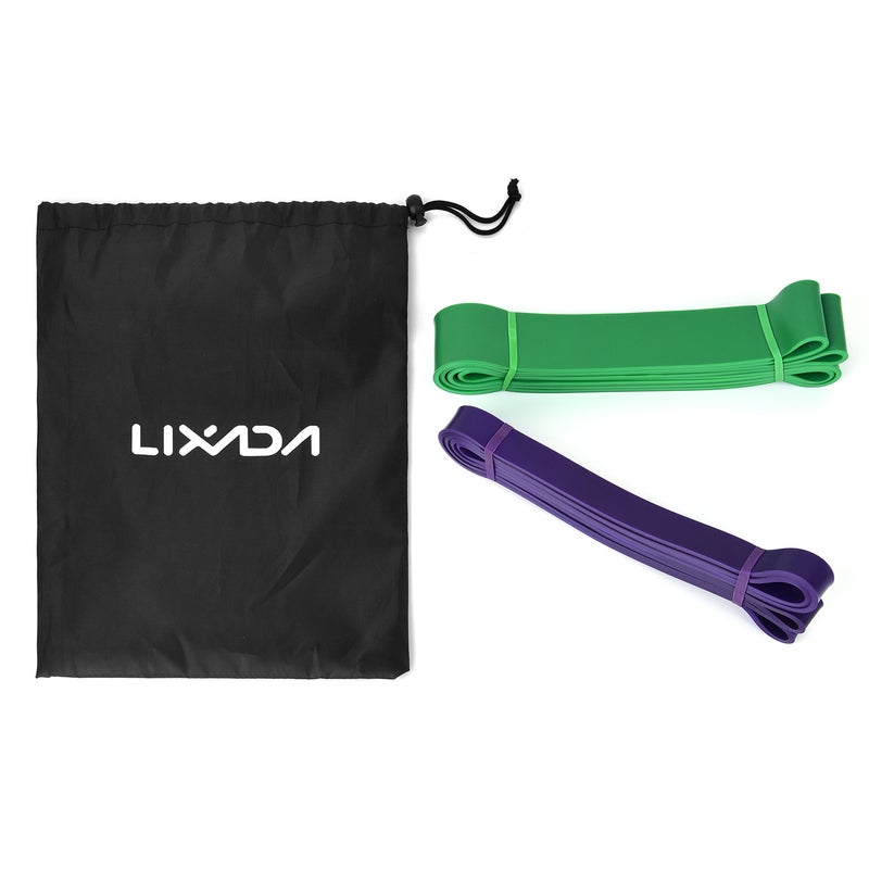 2-Piece Pull Up Resistance Loop Exercise Workout Band 30 x 5cm - Image 4