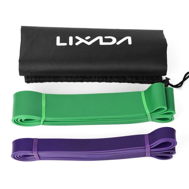 2-Piece Pull Up Resistance Loop Exercise Workout Band 30 x 5cm - Image 5