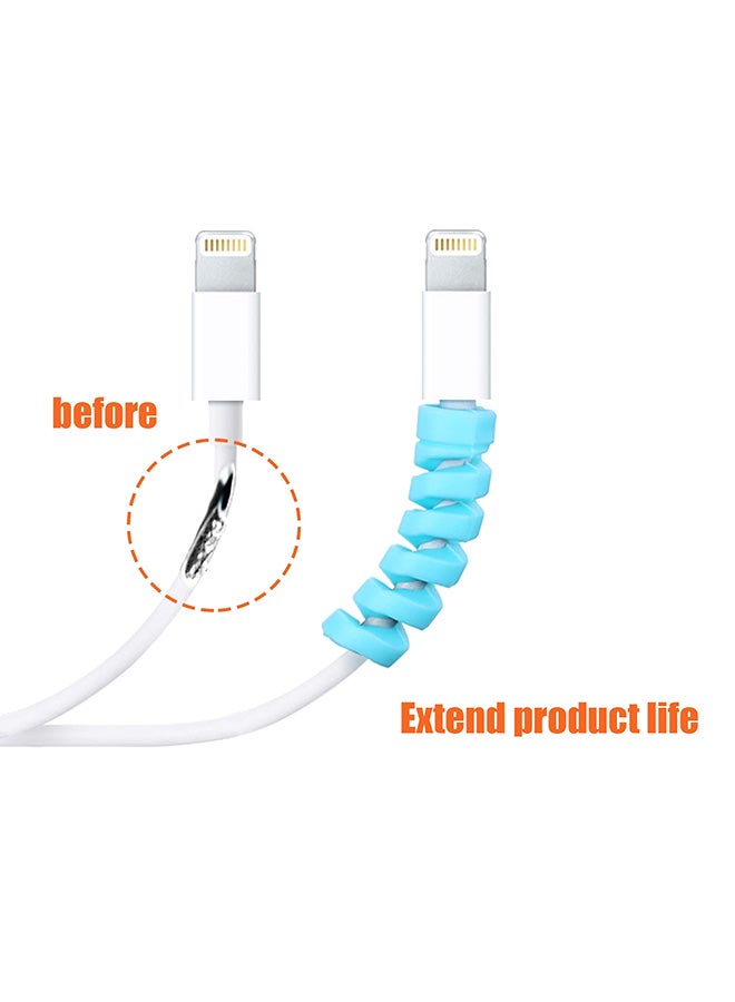 Generic - 16-Piece Spiral Charger Cable Protector Multicolour - Image 1