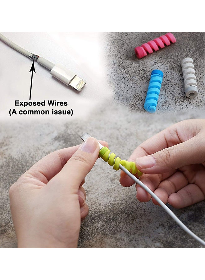 Generic - 16-Piece Spiral Charger Cable Protector Multicolour - Image 1