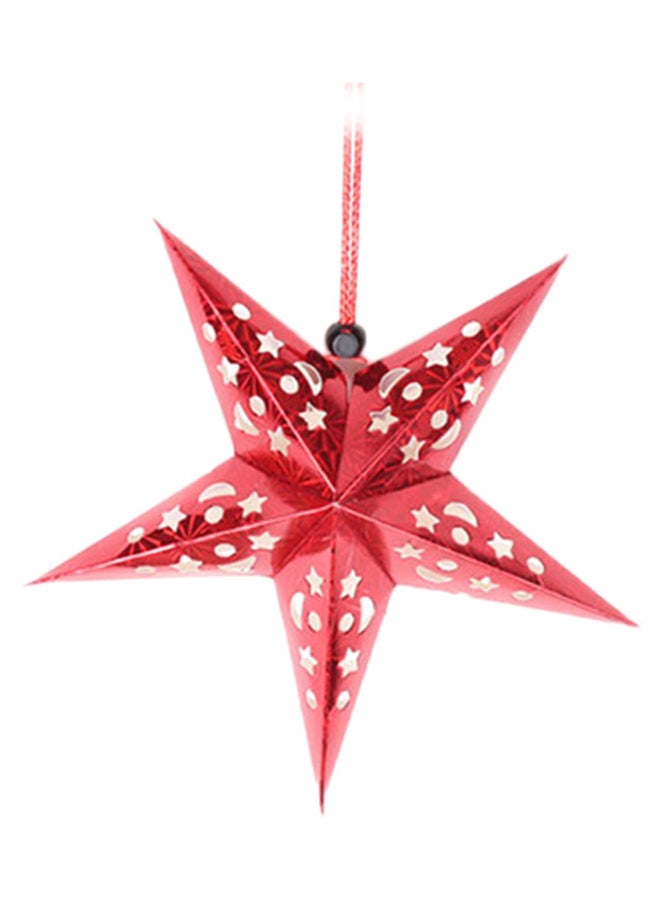 شاربدو دلاية ستيريو على شكل نجمة للتزيين أحمر/أبيض 30سم