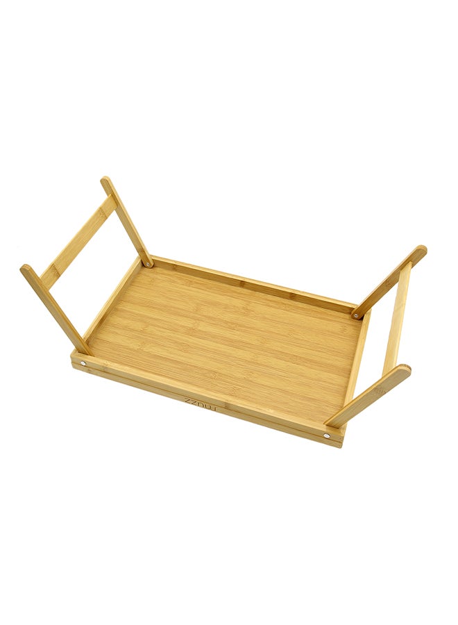 Kole Imports Bamboo Bed Tray With Folding Legs Brown 19.75x12inch  - Image 2