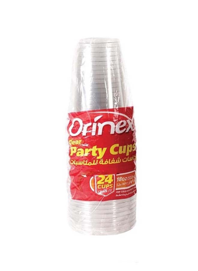 24-Piece Party Cups Clear 532ml - v1600171182/N31985149A_1