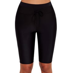 Generic Tie Waist Skinny Fit Swim Shorts Black  - Image 3