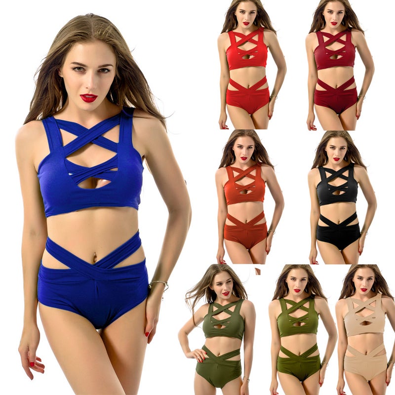 2-Piece Solid Bikini Set Black  - Image 4