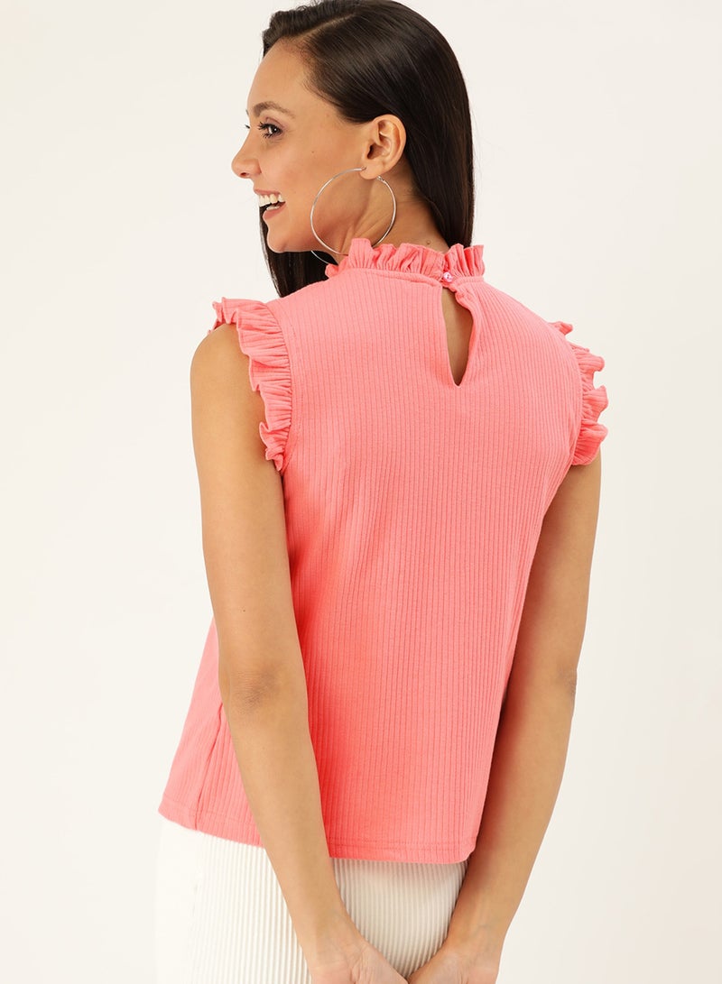 DressBerry Ruffle Detailed Top Pink - Image 2