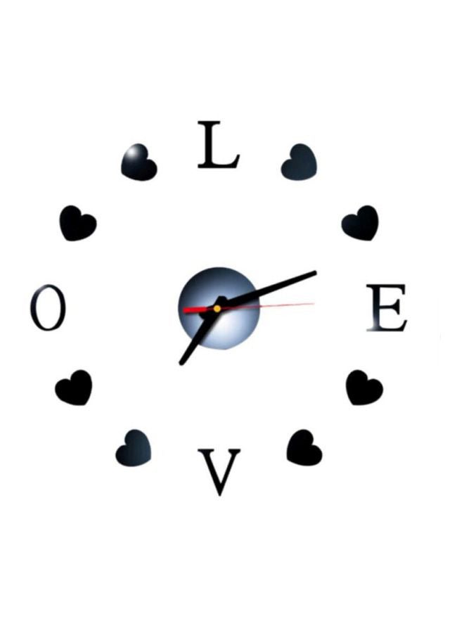 Beauenty DIY Love Themed Wall Clock Black 14x10x4cm - Image 1