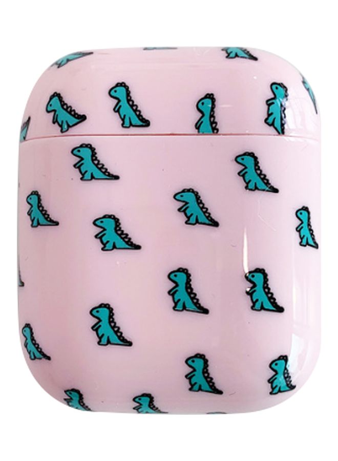 بيوينتي حافظة حماية واقية لسماعات آير بودز برو من أبل بتصميم الديناصورات أزرق وردي - Image 1