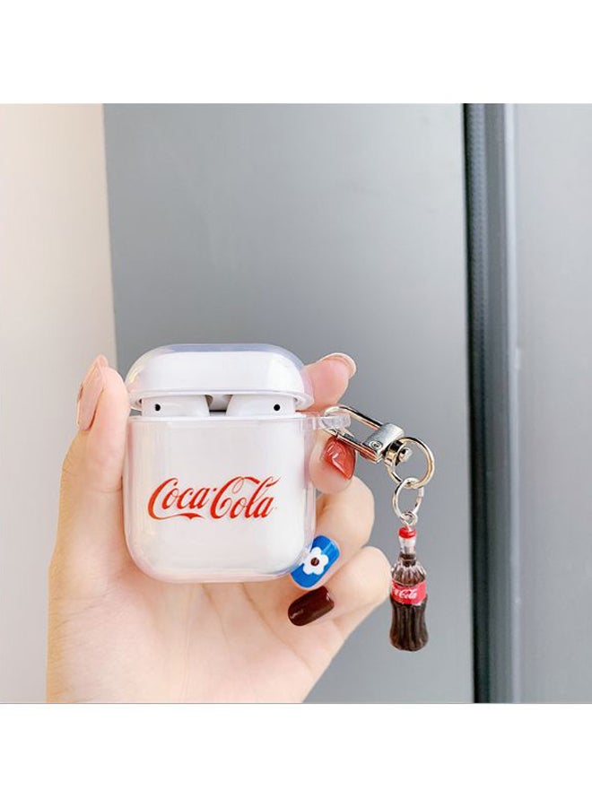 Beauenty - Coca-Cola Printed Protective Case Cover For Apple AirPods Clear/Red - Image 1
