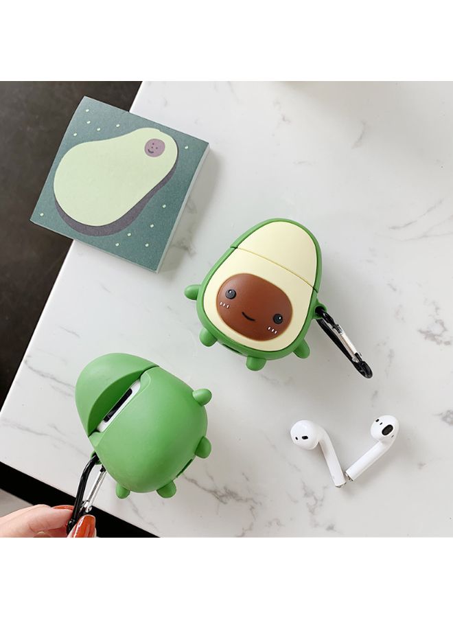 بيوينتي غطاء حماية واقٍ بتصميم فاكهة الأفوكادو لسماعات أبل آيربودز 1/2 أخضر/بيج/بني - Image 5