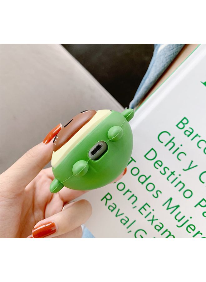 بيوينتي غطاء حماية واقٍ بتصميم فاكهة الأفوكادو لسماعات أبل آيربودز 1/2 أخضر/بيج/بني - Image 4