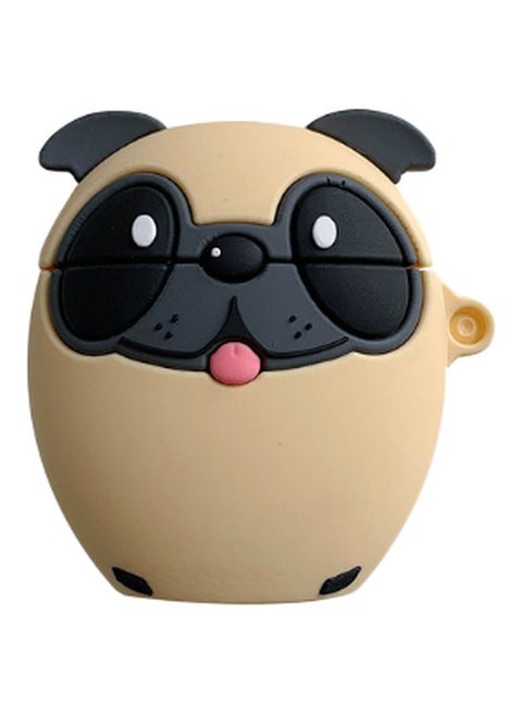 Cartoon Dog Designed Protective Case For Apple AirPods 1/2 Brown/White/Black