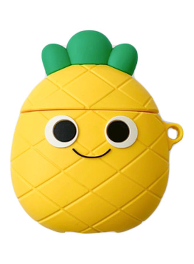 بيوينتي غطاء حماية واقٍ بتصميم على شكل أناناس لطيف لسماعات أبل آيربودز 1/2 أصفر/أخضر/أسود - Image 1