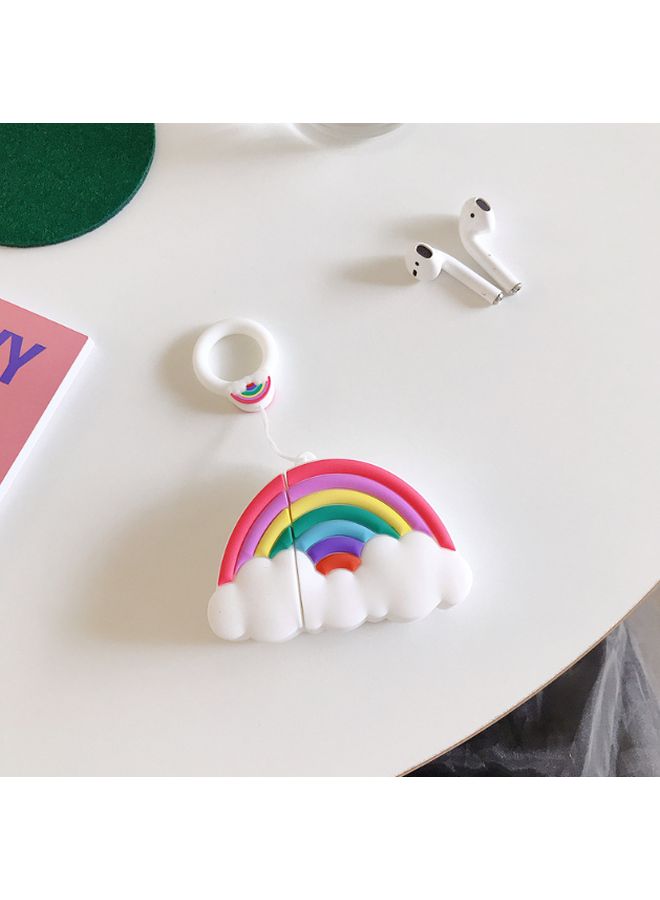 Beauenty - Rainbow Printed Protective Case For Apple AirPods Pro 1/2 Generation White/Red/Purple - Image 1
