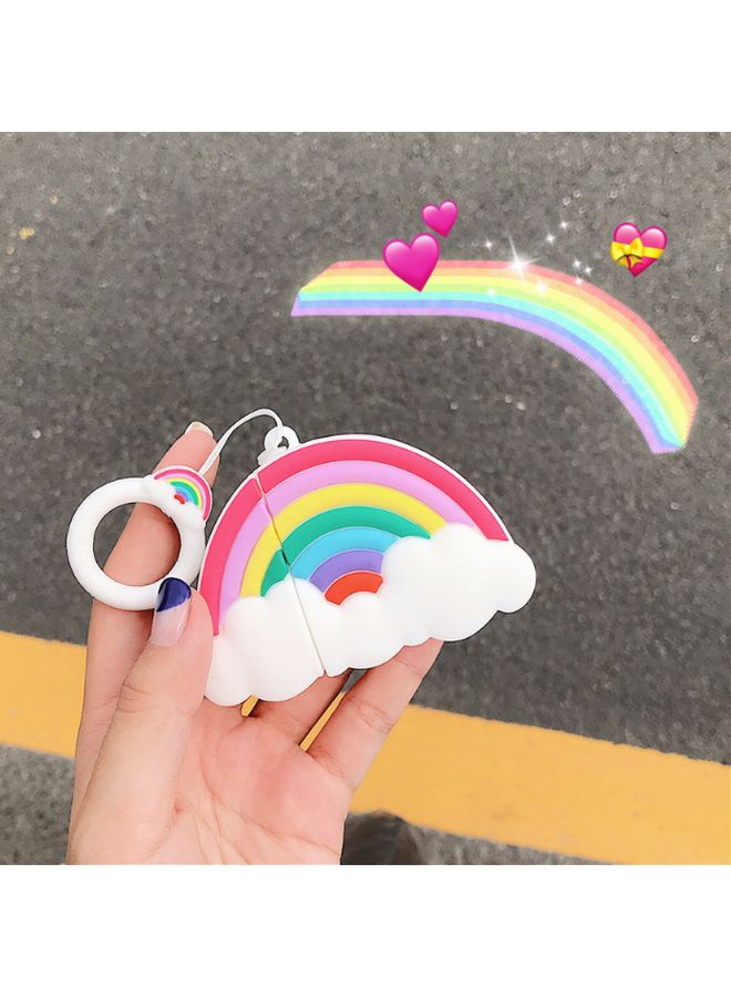 Beauenty - Rainbow Printed Protective Case For Apple AirPods Pro 1/2 Generation White/Red/Purple - Image 1