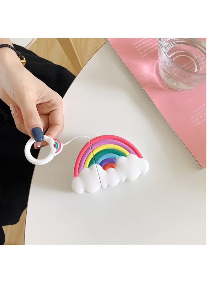 Beauenty - Rainbow Printed Protective Case For Apple AirPods Pro 1/2 Generation White/Red/Purple - Image 1