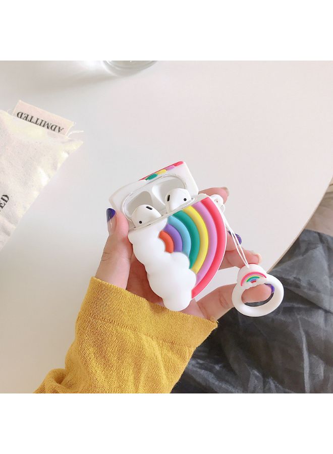 Beauenty - Rainbow Printed Protective Case For Apple AirPods Pro 1/2 Generation White/Red/Purple - Image 1