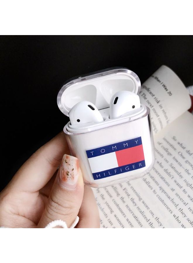 Beauenty - Tommy Hilfiger Printed Protective Case Cover For Apple AirPods 2 Transparent/Red/Blue - Image 1