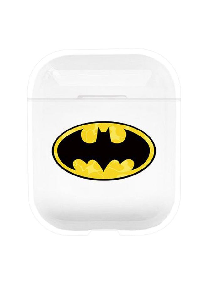 بيوينتي حافظة حماية مطبوعة بشعار باتمان لسماعة أبل آيربودز 2 أبيض/أسود/أصفر - Image 1