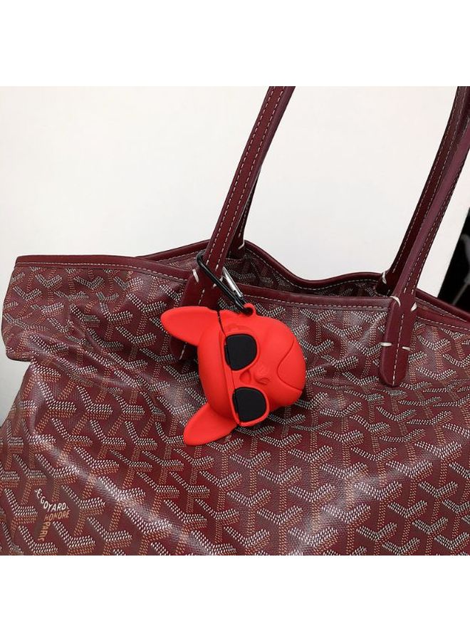 بيوينتي غطاء حماية واق بتصميم وجه كلب لسماعات أبل آيربودز برو أحمر وأسود - Image 4