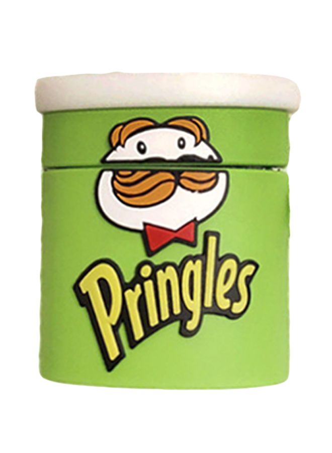 بيوينتي غطاء حماية بتصميم علبة شبس برينجلز لسماعة أبل آيربودز الجيل 1/2 أخضر / أبيض / أسود - Image 1