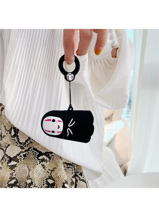 بيوينتي حافظة حماية بتصميم رسومات كارتونية لسماعات أبل آيربودز 1/2 أسود/ أبيض - Image 4