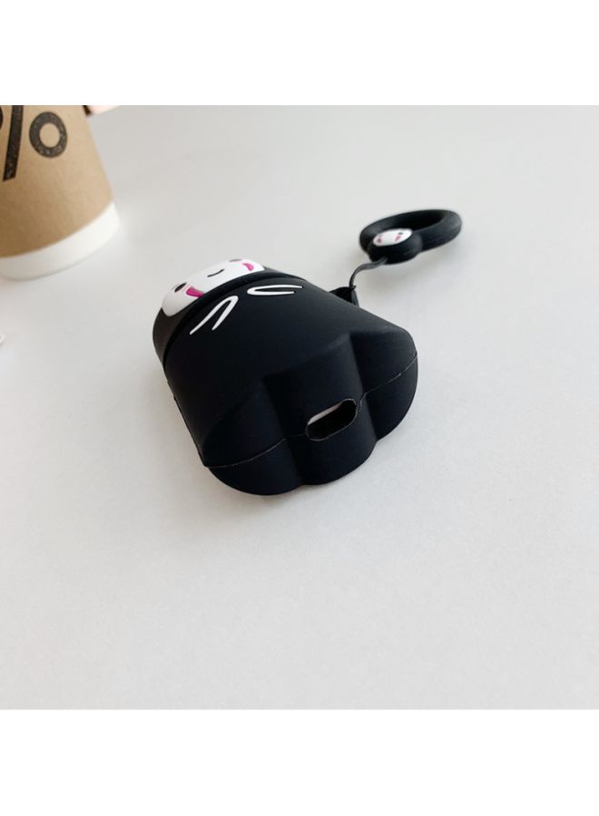 بيوينتي حافظة حماية بتصميم رسومات كارتونية لسماعات أبل آيربودز 1/2 أسود/ أبيض - Image 5