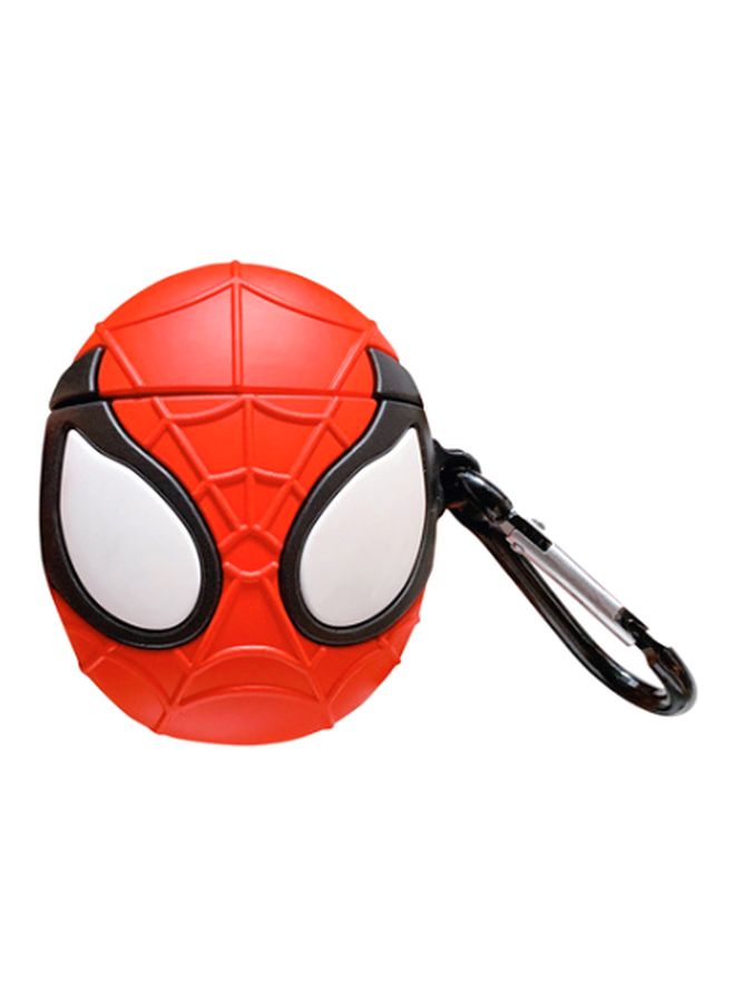 بيوينتي غطاء حماية واقٍ بتصميم رأس سبايدرمان لسماعة أبل آيربودز 1/2 أحمر / أسود / أبيض - Image 1