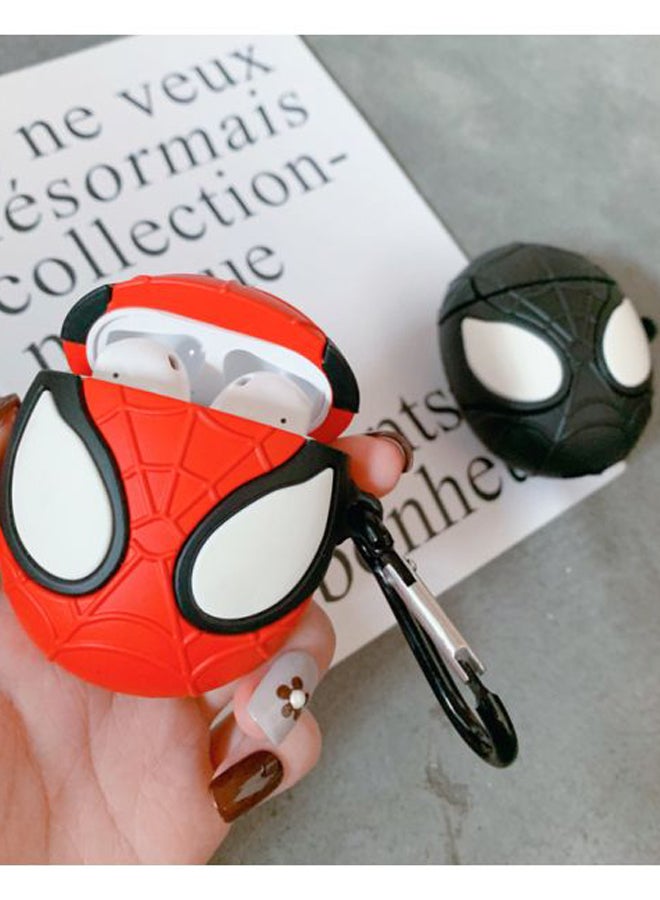 بيوينتي غطاء حماية واقٍ بتصميم رأس سبايدرمان لسماعة أبل آيربودز 1/2 أحمر / أسود / أبيض - Image 3