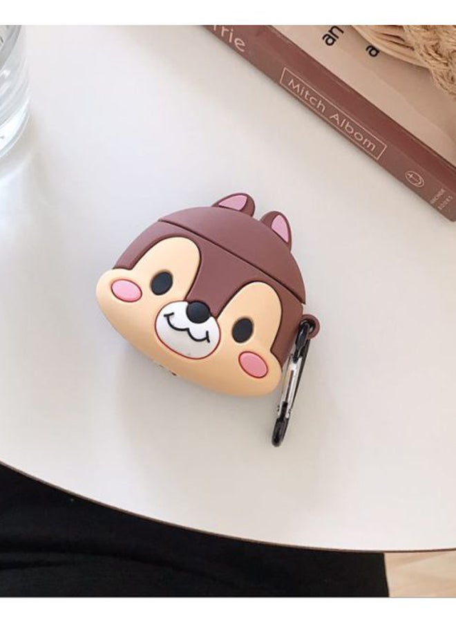 Beauenty Bunny Themed Protective Case Cover For Apple AirPods Pro 1/2 Dark Brown/Beige/Pink - Image 2