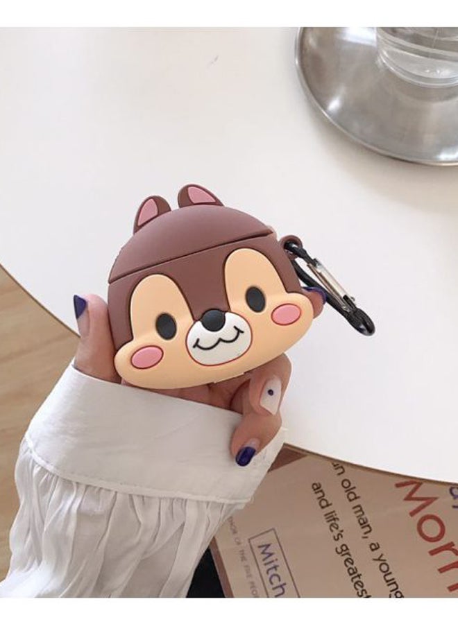 Beauenty Bunny Themed Protective Case Cover For Apple AirPods Pro 1/2 Dark Brown/Beige/Pink - Image 3