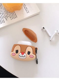 Beauenty Bunny Themed Protective Case With Carabiner For Apple AirPods Pro 1/2 Light Brown/Beige/Black  - Image 4