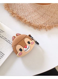 Beauenty Bunny Themed Protective Case With Carabiner For Apple AirPods Pro 1/2 Light Brown/Beige/Black  - Image 2