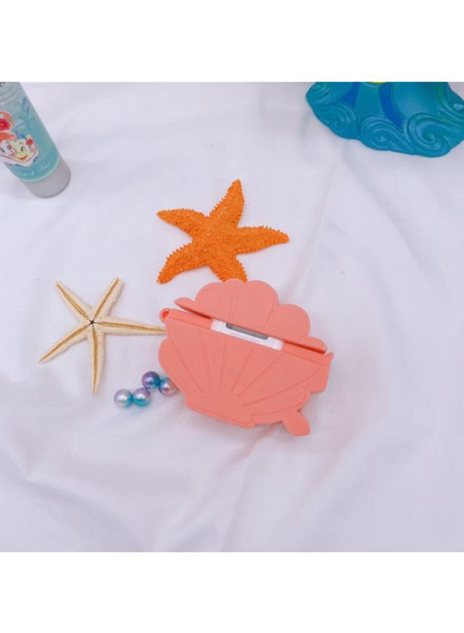 بيوينتي غطاء حماية واقٍ بتصميم على شكل صدفة لسماعات أبل آيربودز 1/2 وردي/ بيج/ أزرق - Image 3