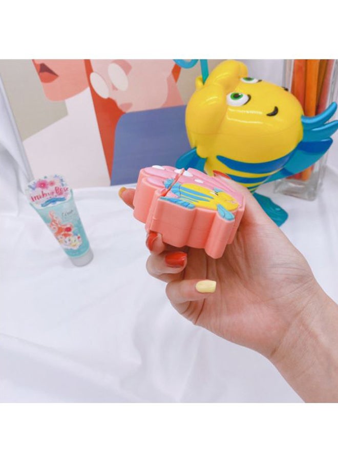 بيوينتي غطاء حماية واقٍ بتصميم على شكل صدفة لسماعات أبل آيربودز 1/2 وردي/ بيج/ أزرق - Image 5