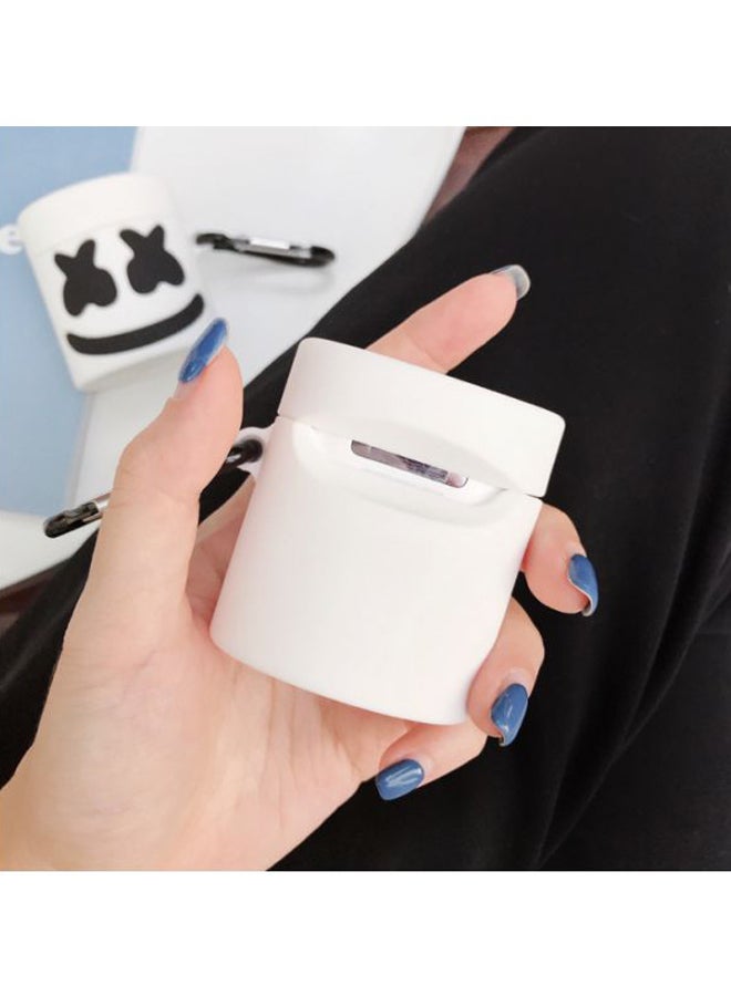 بيوينتي حافظة حماية على شكل مارشميلو مزودة بمشبك تعليق لسماعة أبل آيربودز الجيل 1/2 أبيض/ أسود - Image 5